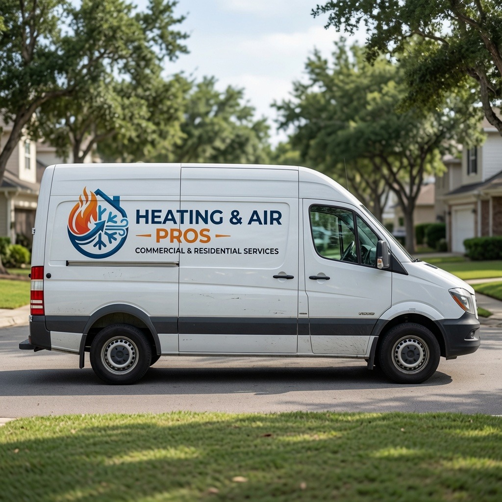 Local heating and air service van serving Apache Junction